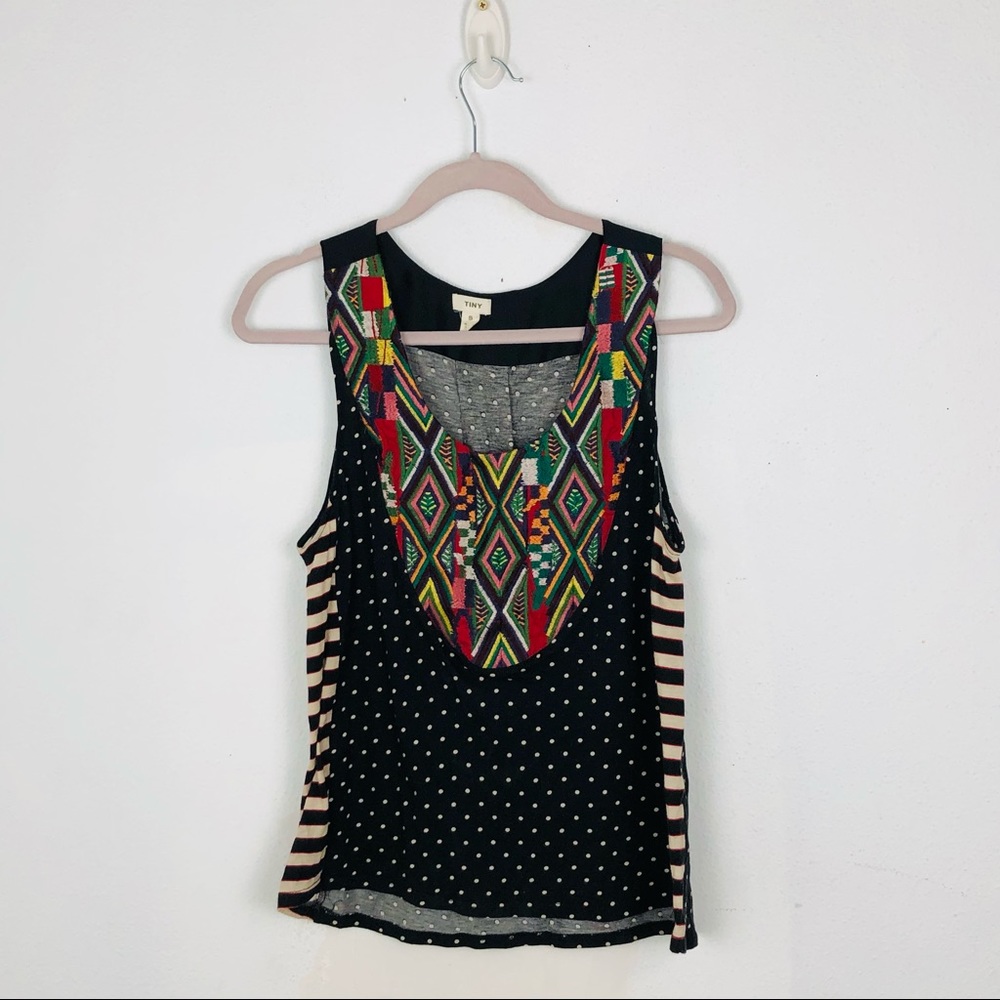 Anthropologie TINY back front embroidery top